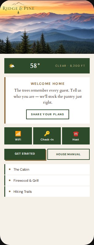 Ridge & Pine — mountain style